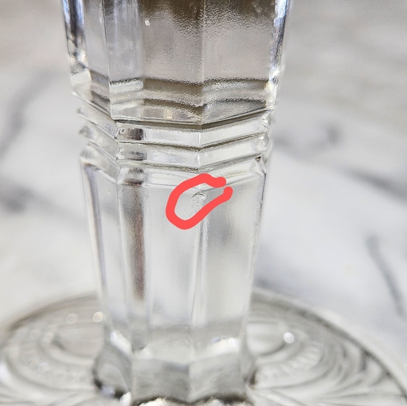 Vintage EAPG Art Clear Pressed Glass Flower Bud Vase 8 in Antique - Picture 8 of 11